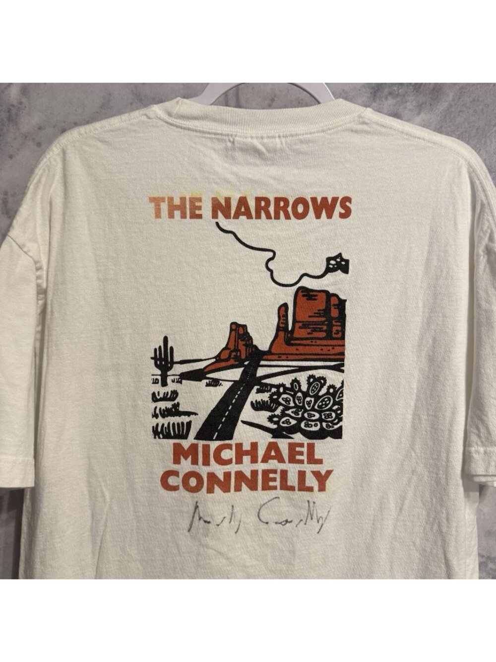Vintage Michael Connelly The Narrows Author T Shirt Signed Autograph Size XL